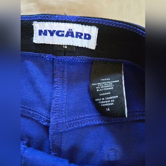 Nygard | Royal Blue Cropped Pants, Size 14 - Picture 2 of 7